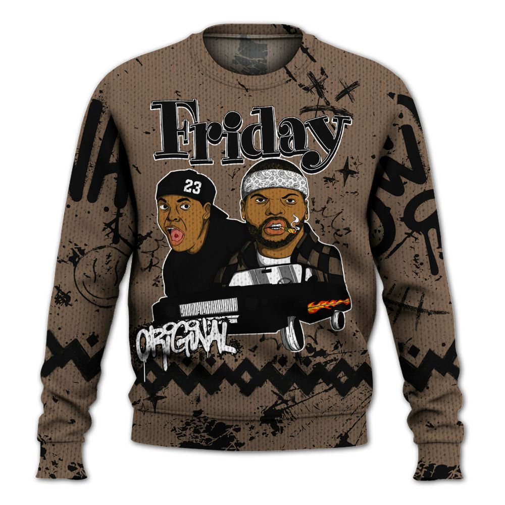 Knitted Sweater To Match Dark Mocha Jack - Friday Sneaker Crayon