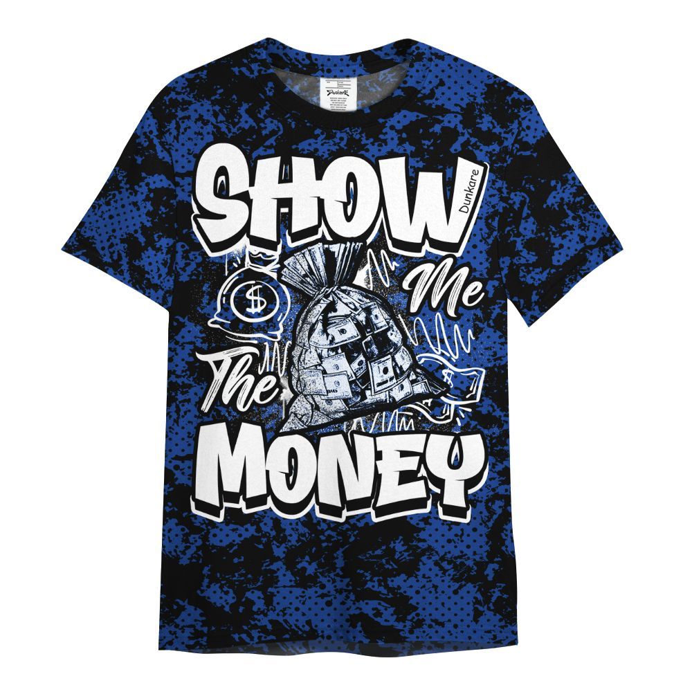 Shirt To Match Air Foamposite One Royal - Show Me The Money Retro All Over Print