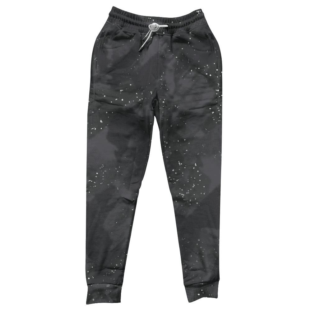 Sweatpant To Match Reverse Black White 6s - Abstract Halftone Graphic All Over Print