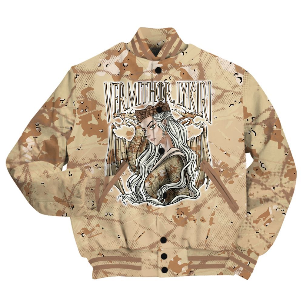 Varsity Jacket To Match Desert Camo 3s Shirt - Dragon's Mom! Profound All Over Print