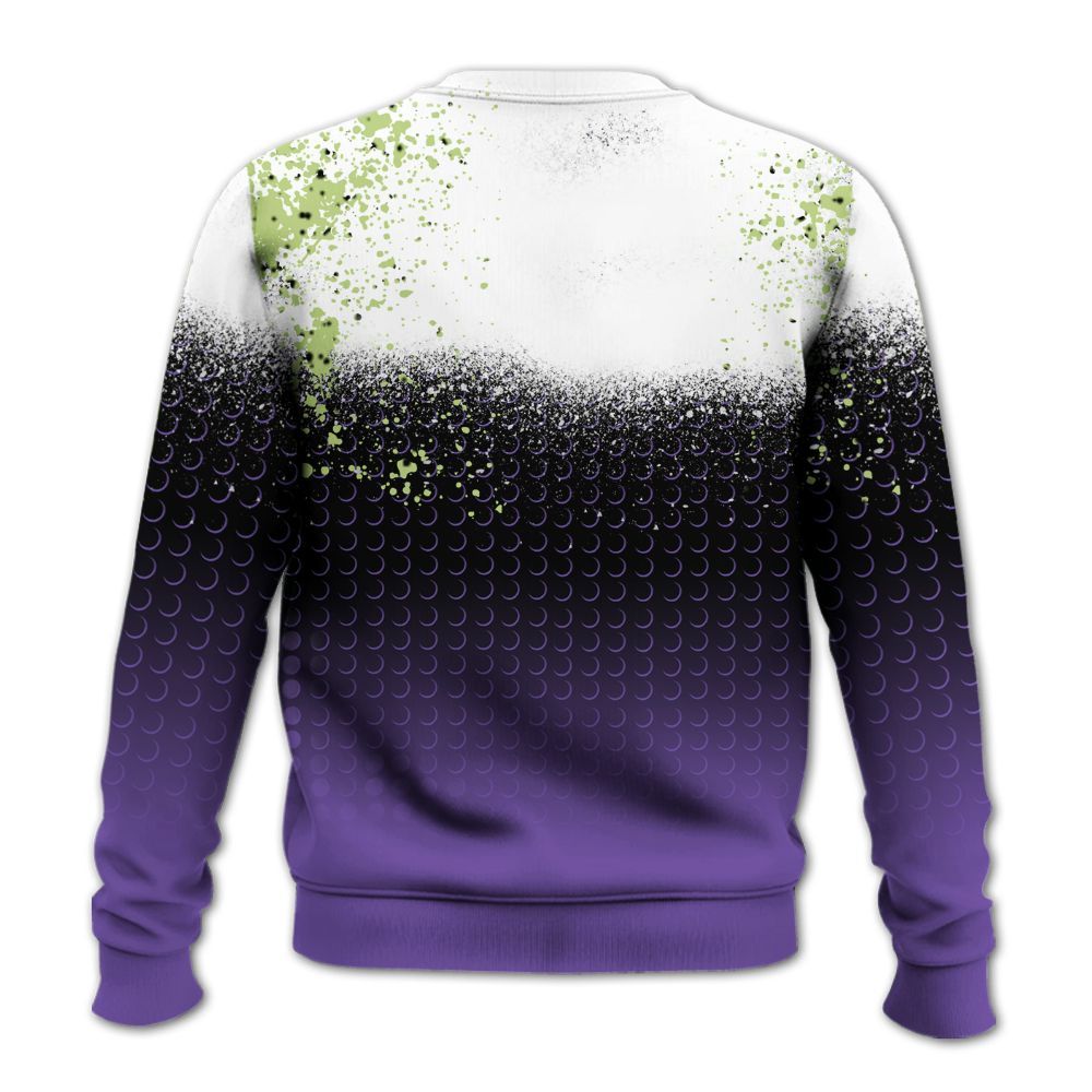 Sweatshirt To Match Canyon Purple 4s - Halftone Time Is Money All Over Print