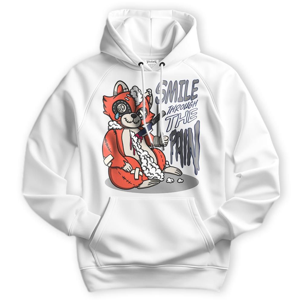 Sweatshirt To Match Georgia Peach 3s Hoodie - Smile Through The Pain Raccoon Hoodie 0405 DNY