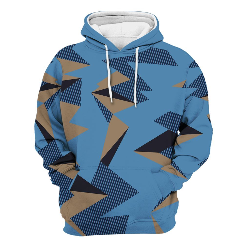 Hoodie To Match Air Force 1 Stash - Geometric Camouflage Pattern All Over Print
