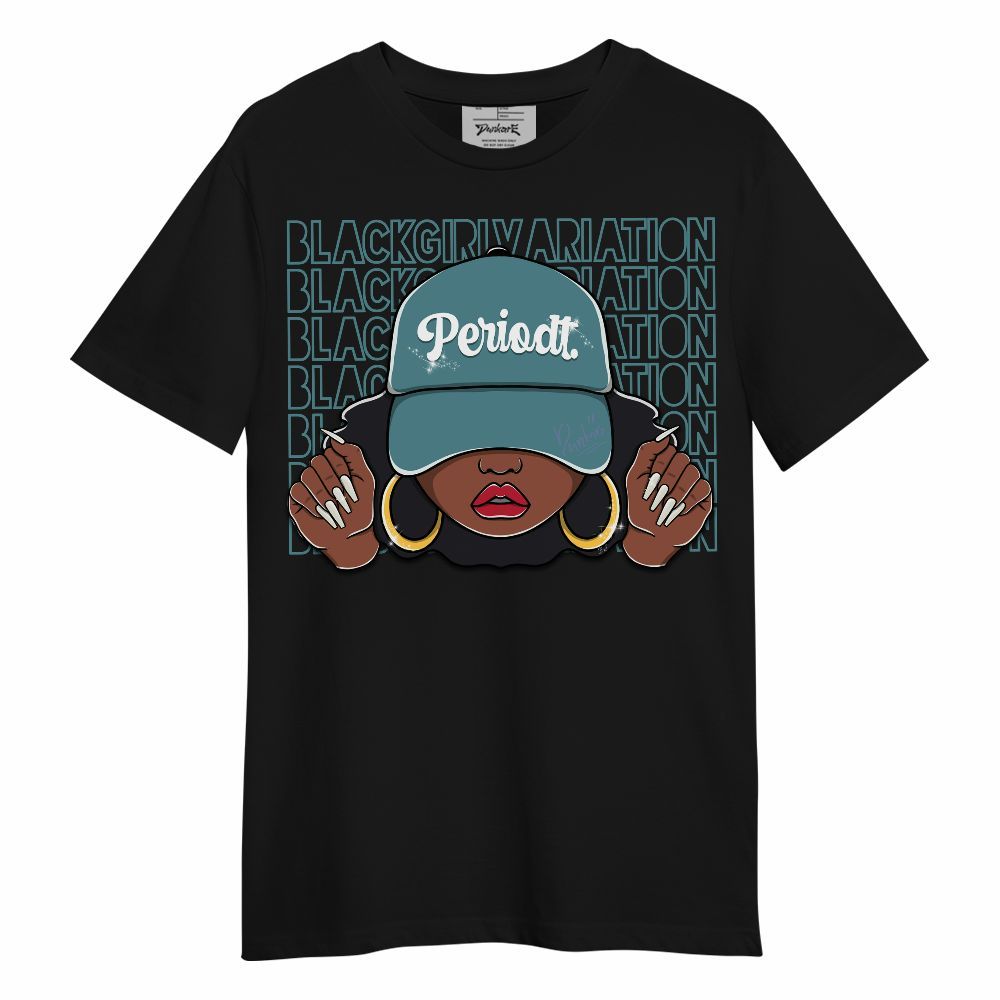 Shirt To Match Dunk Low Denim Turquoise Royal - Black Girl Variation Unisex Shirt