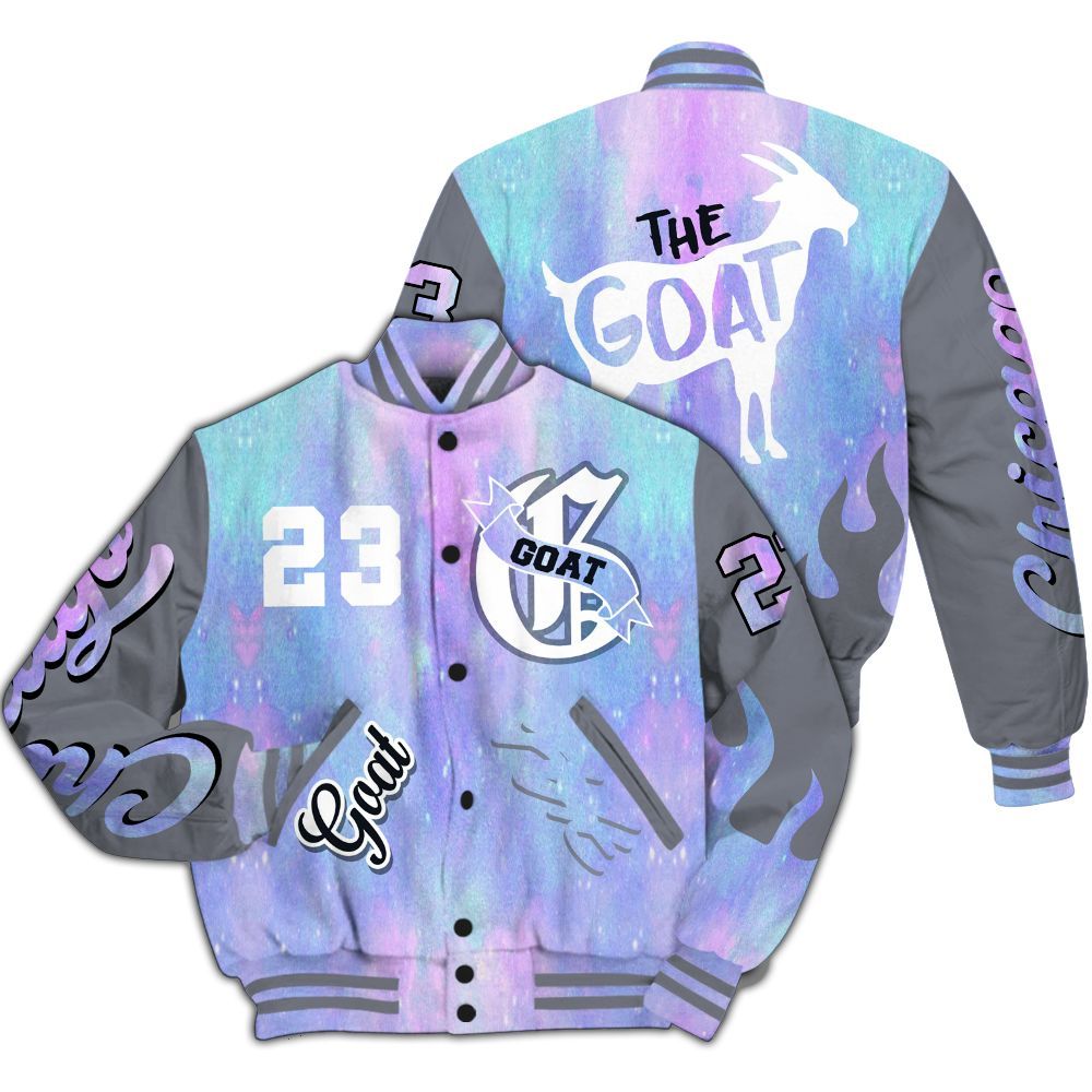 Varsity Jacket To Match Zen Master 4s - The G.O.A.T Flight Streetwear All Over Print