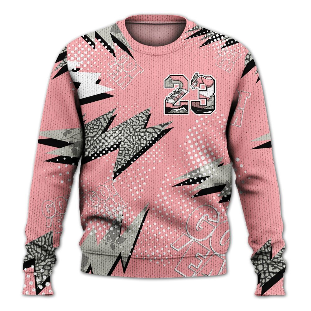 Knitted Sweater To Match Retro Wings 3s - Custom Name Number 23 5s