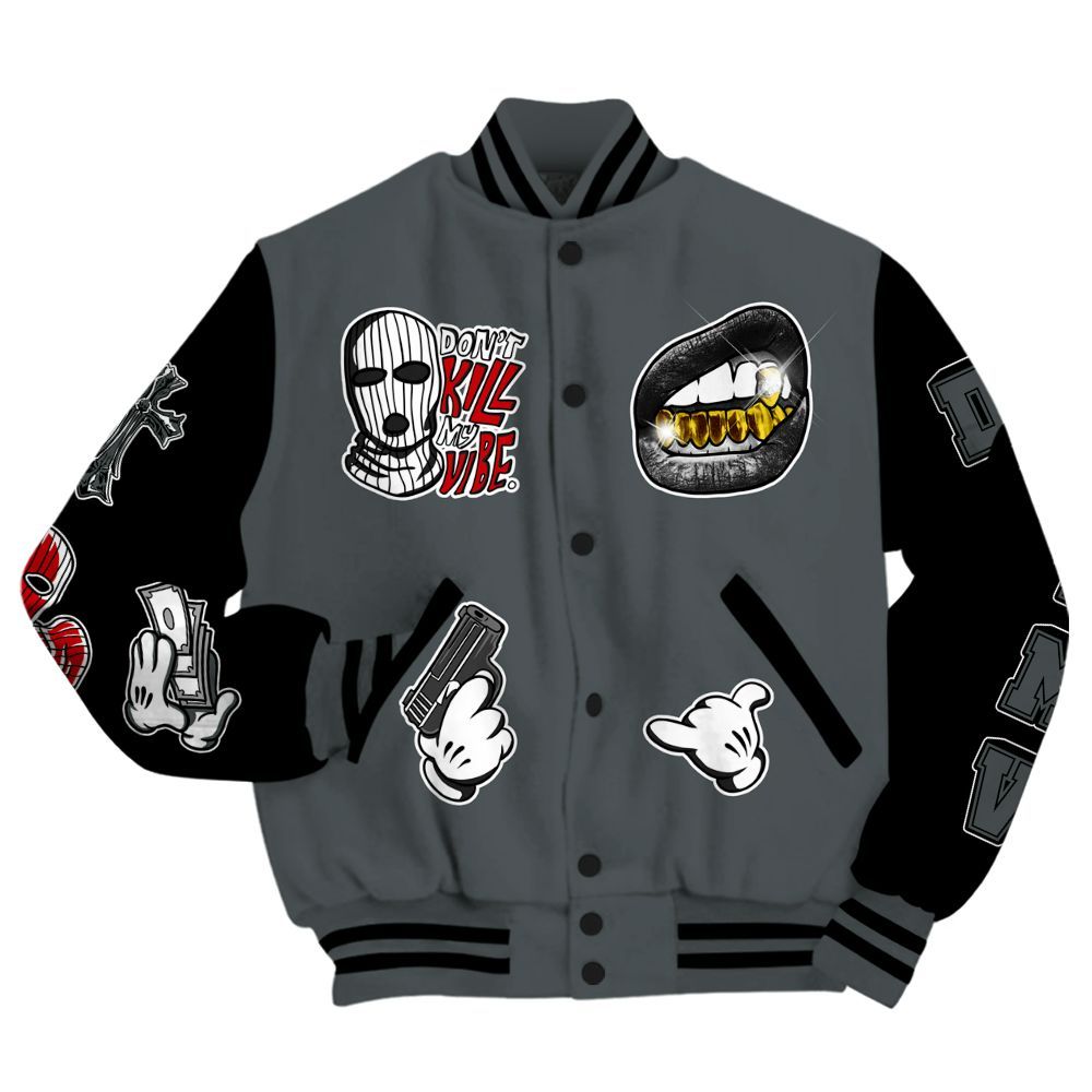 Varsity Jacket To Match Black RM Nigel Sylvester 4s - Vibe.Unique All Over Print