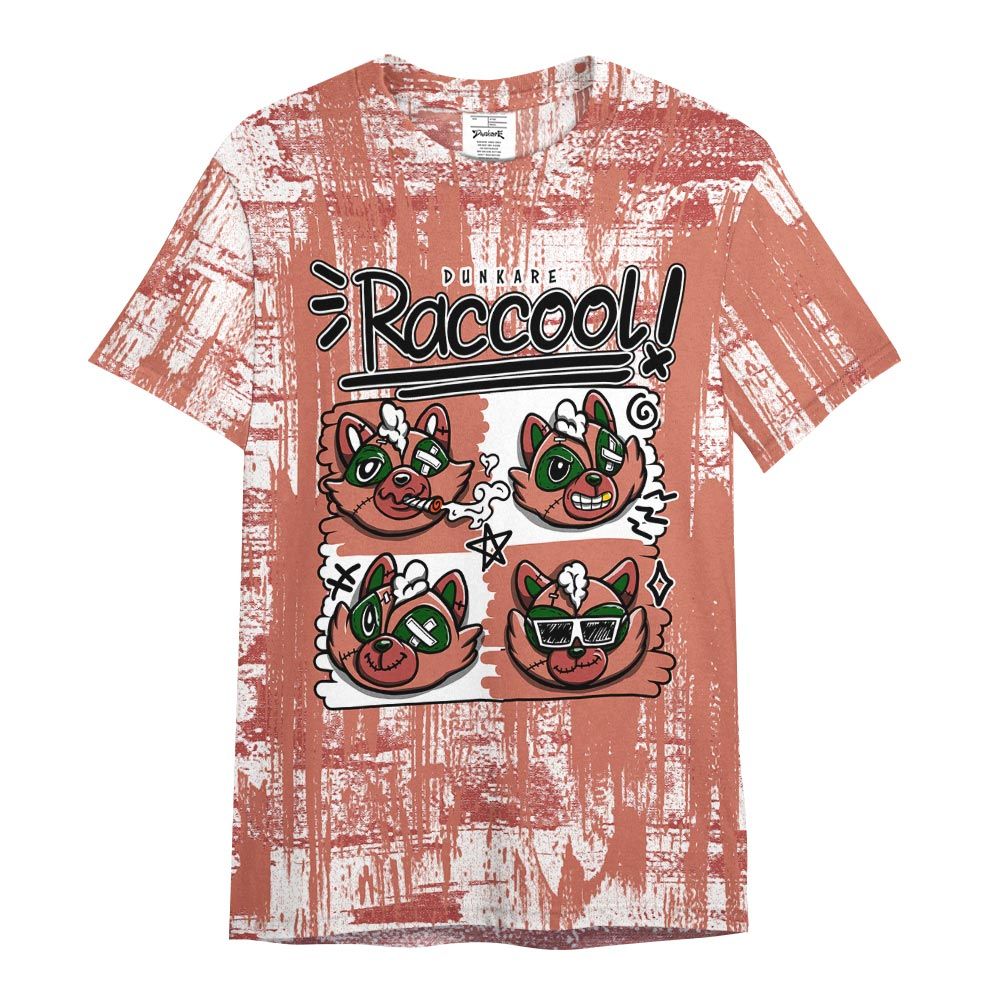 Shirt To Match Dune Red 13s - Raccool Raccoon Glitch Art Shirt Unisex