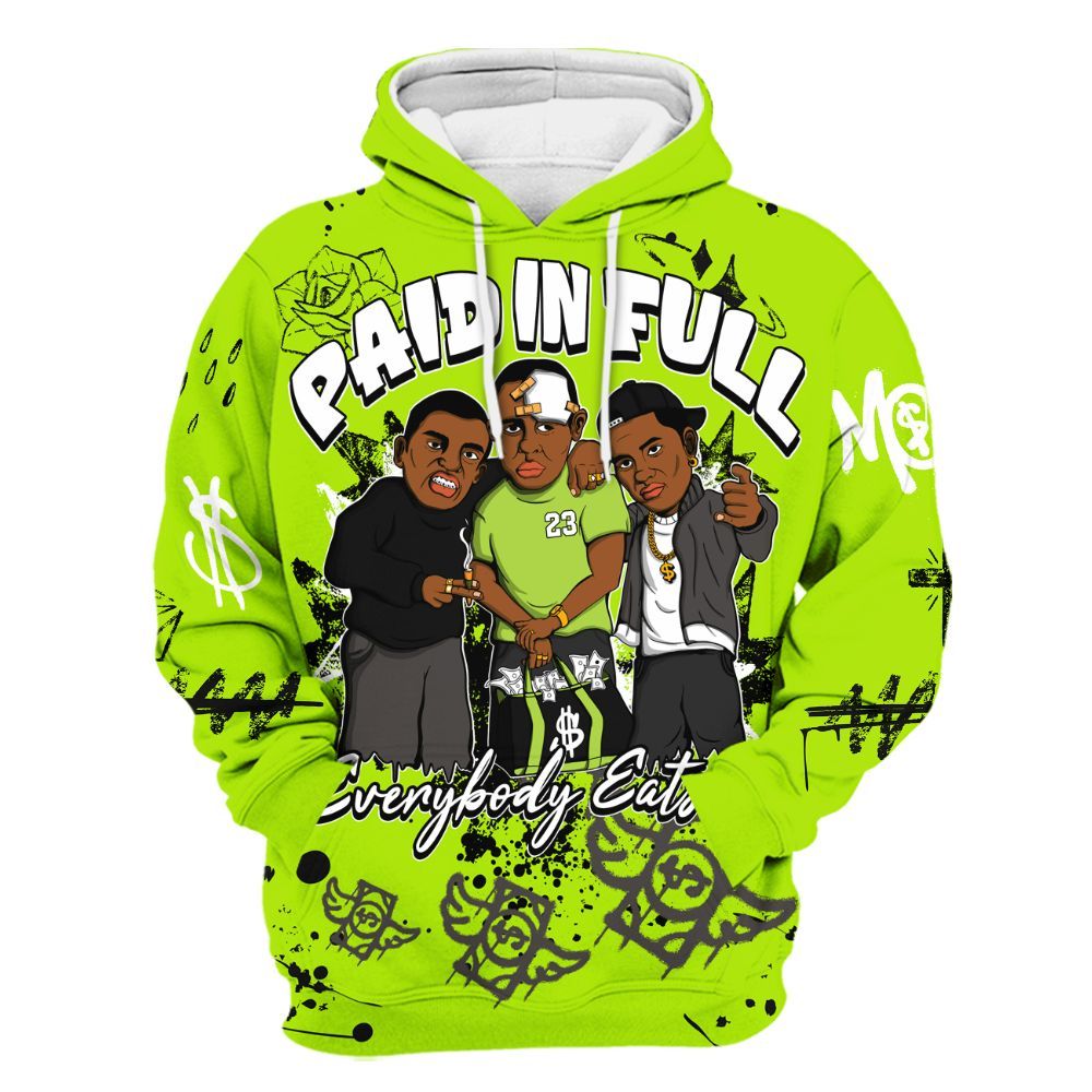 Hoodie To Match Foamposite Voltage Black Air Pro 2026 - Everybody Paid In Full Crayon All Over Print