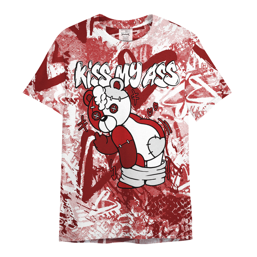 Shirt To Match Red Taxi 12s - Kiss My Hugz Heart Grunge Graphics Shirt Unisex