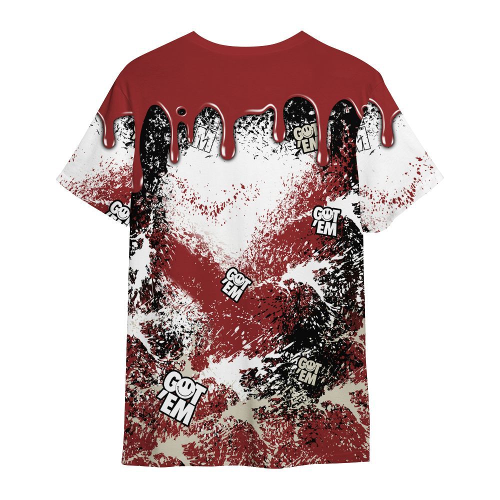 Shirt To Match High 85 Bred 1s - Dripping 23 Drip All Over Print