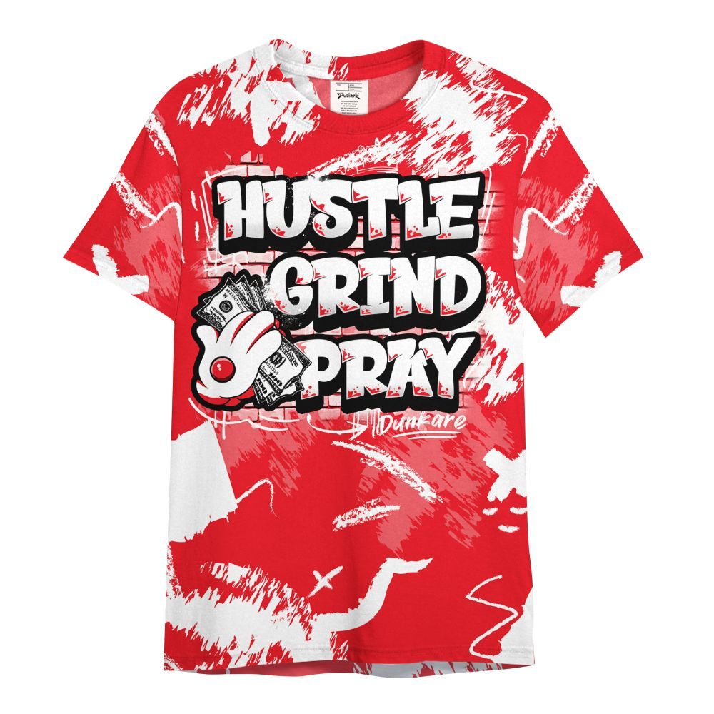 Shirt To Match Zoom Vomero 5 Valentine's Day 2025 - Hustle Grind Pray Retro All Over Print
