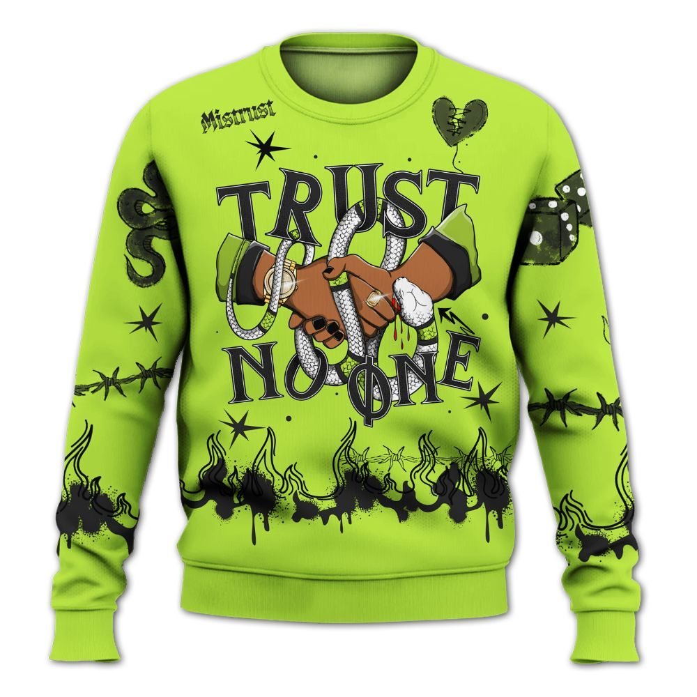 Sweatshirt To Match Air Force 1 Low Dance Volt - Trust No One Snake-Bite Doodle Crayon All Over Print