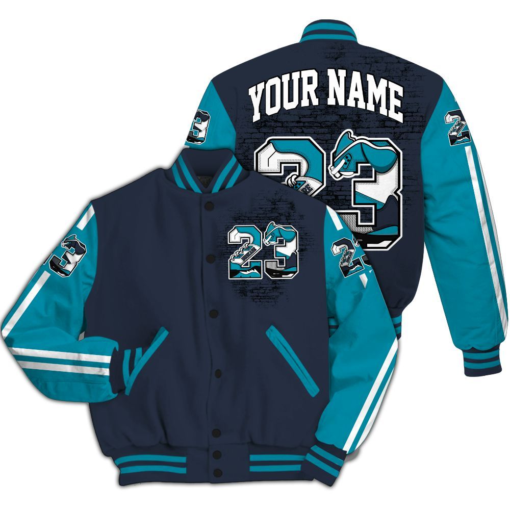 Varsity Jacket To Match Retro Obsidian 13s - Custom Name Number 23 5s All Over Print