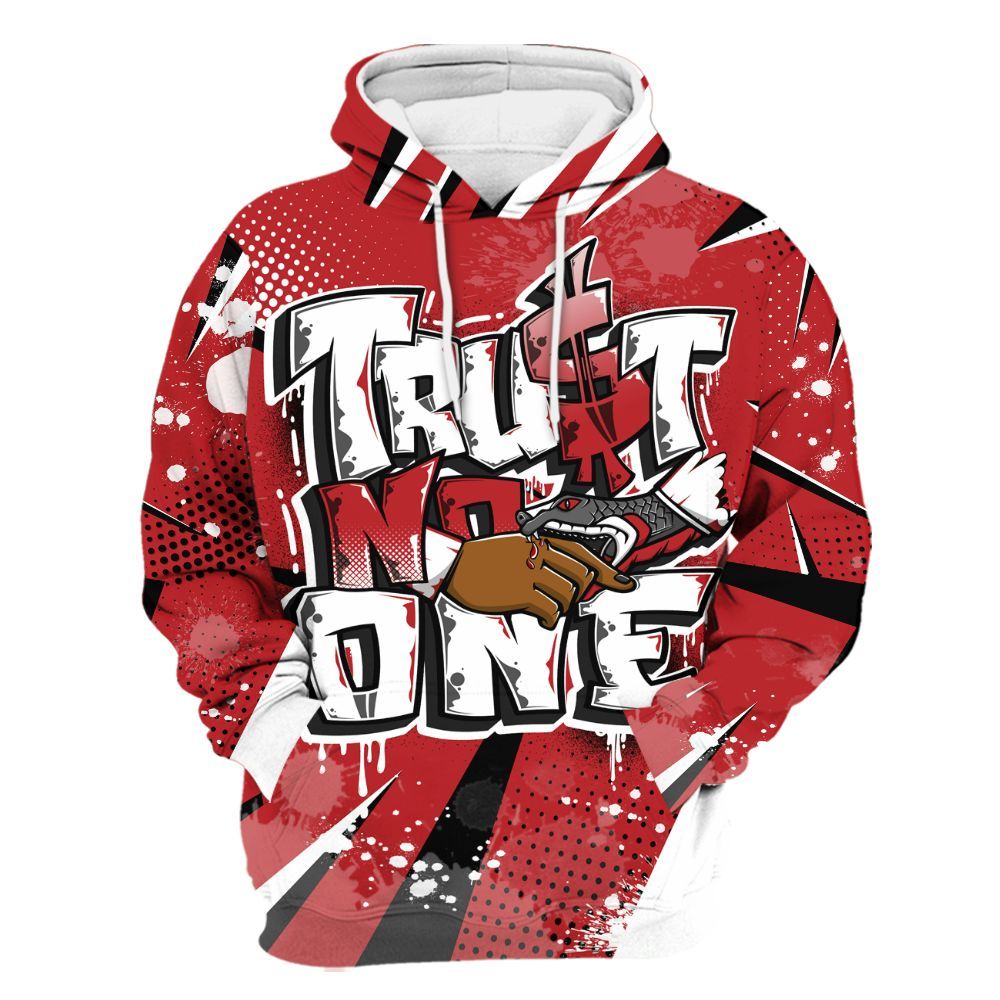 Hoodie To Match Retro Cherry 12s - Poly Trust No One Dripping All Over Print