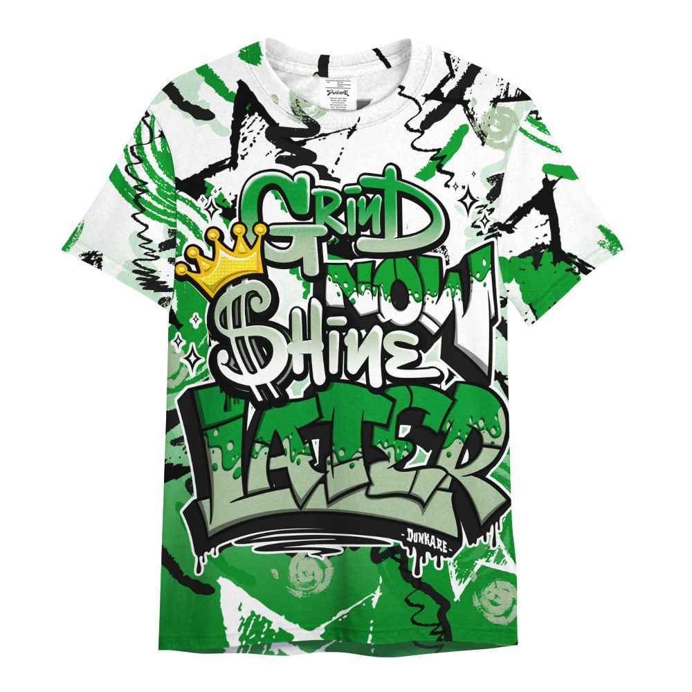 Shirt To Match Green Spark CJ1 T-Rex - Grind Shine Later Drip All Over Print