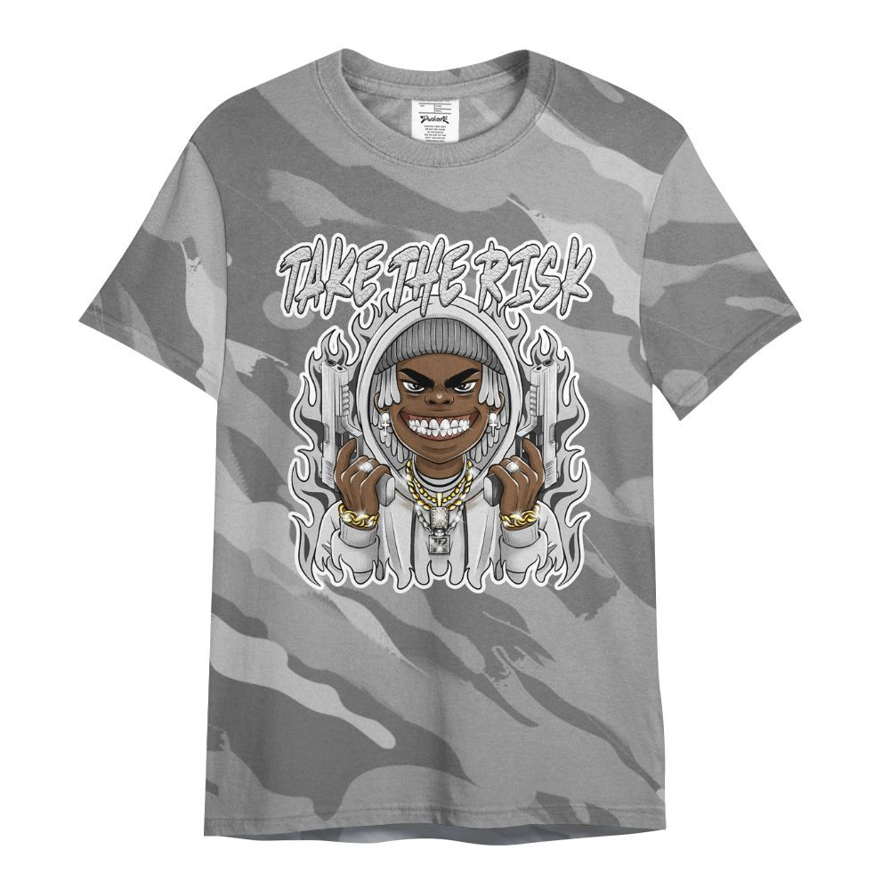 Shirt To Match Black Wolf Grey 12s - Take The Risk Colored All Over Print