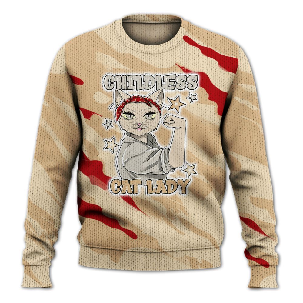 Knitted Sweater To Match Dunk Low Strawberry Waffle - Childless Kat Lady