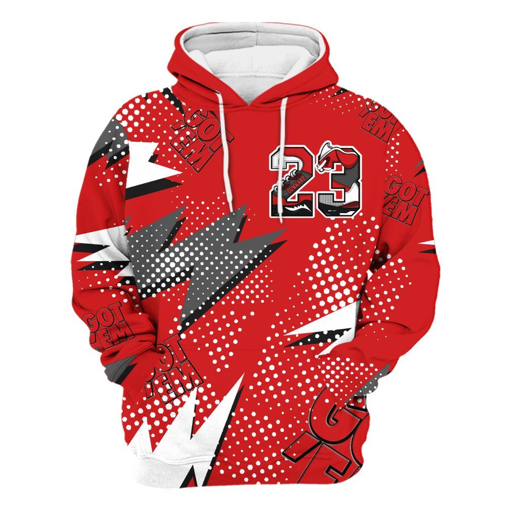 Hoodie To Match Low Bred 11s - Custom Name Number 23 5s All Over Print