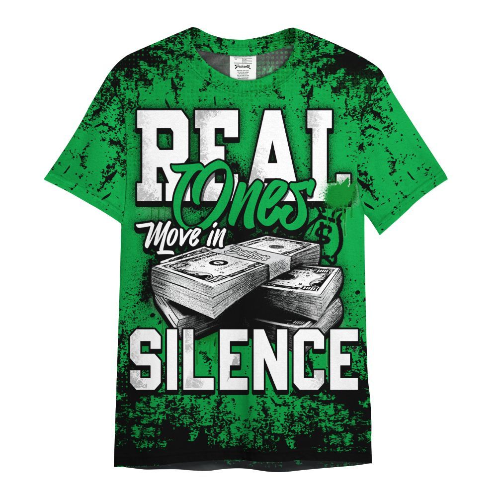 Shirt To Match Low Lucky Green 1s - Move In Silence Money Street Retro All Over Print