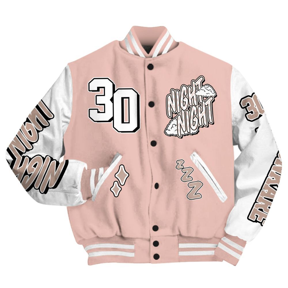 Varsity Jacket To Match Dunk Low Pink Velvet - Seeya Skeleton All Over Print