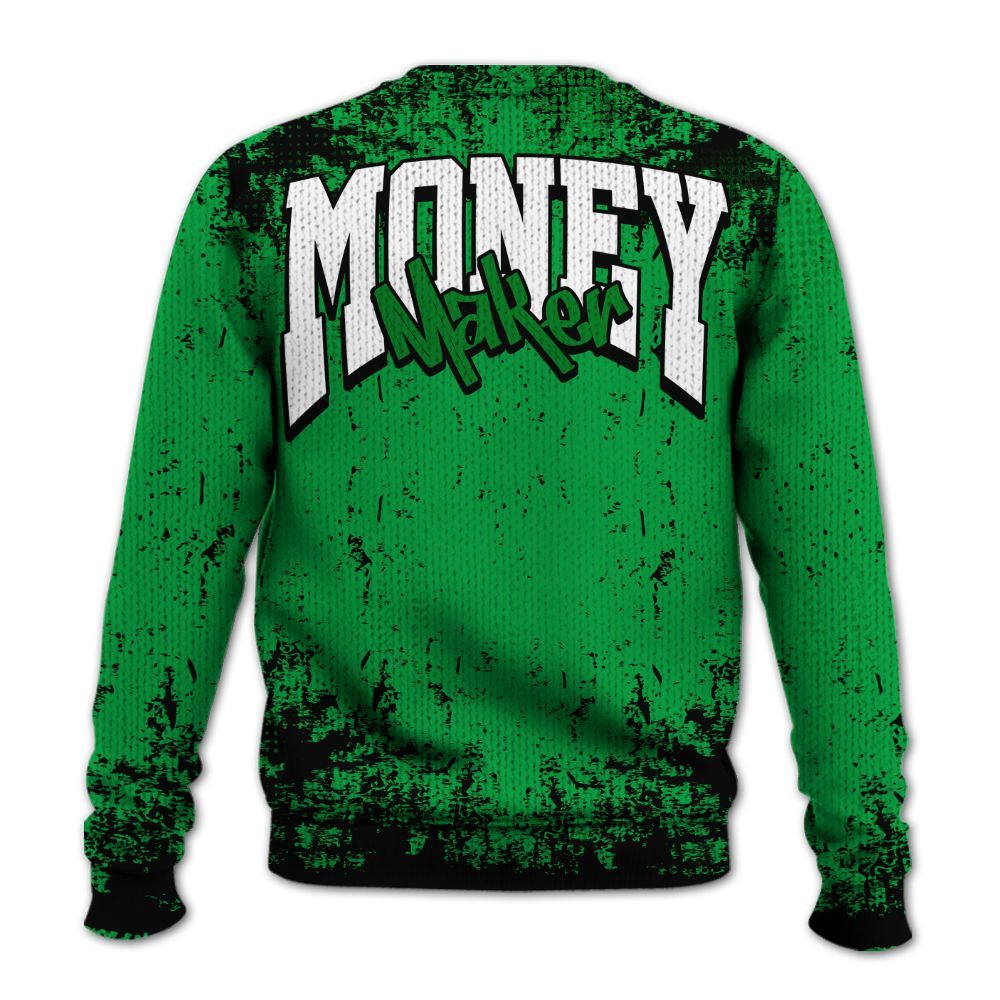 Knitted Sweater To Match Low Lucky Green 1s - Move In Silence Money Street Retro