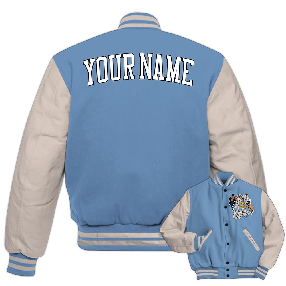 Varsity Jacket To Match High OG First In Flight 1s - Custom Name Rag 2 Riches Varsity Jacket Outfit 1505 NCT
