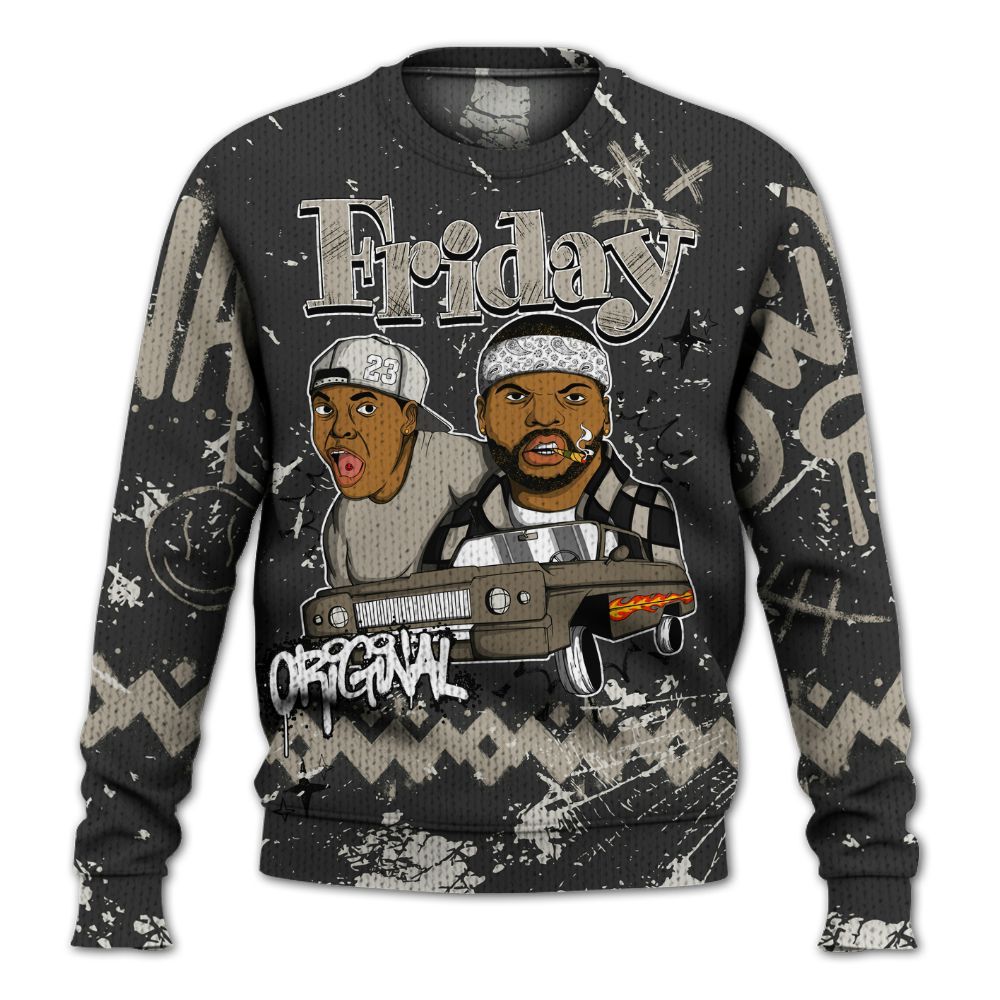 Knitted Sweater To Match RM Light Bone 4s - Friday Sneaker Crayon