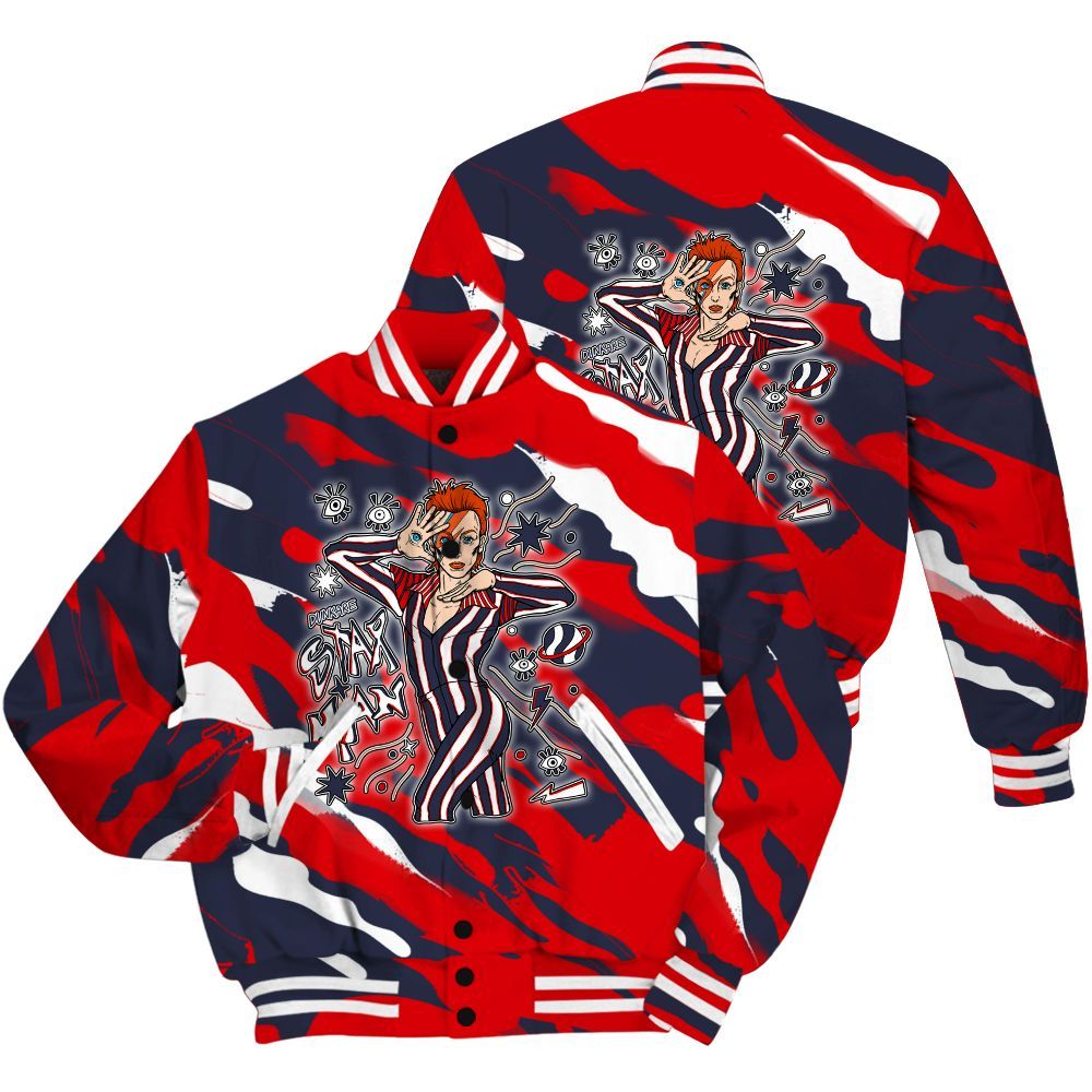 Varsity Jacket To Match Low OG Howard University 1s Shirt - Starmans Graphics Colored All Over Print
