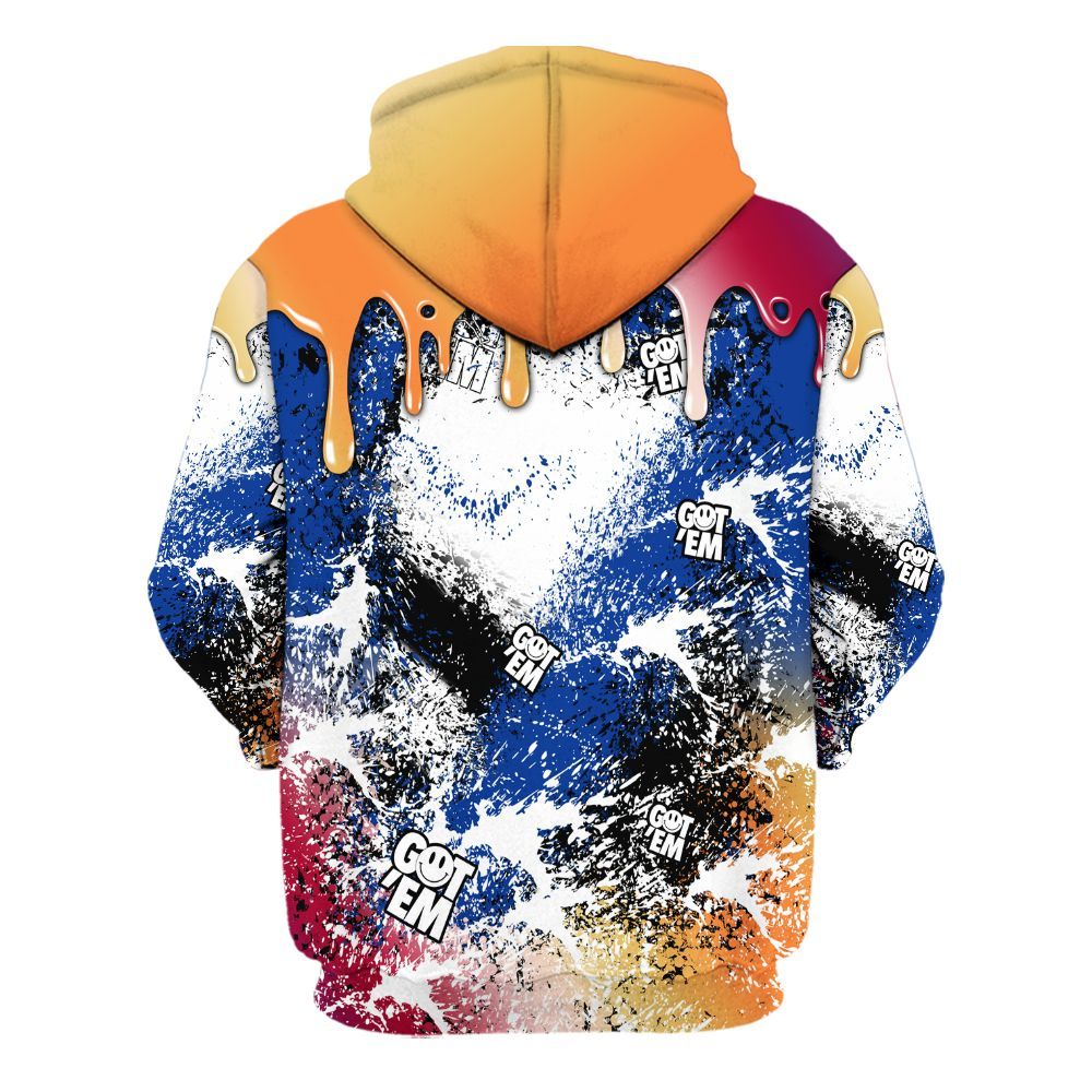 Hoodie To Match Air Griffey Max Los Angeles 1s - Dripping 23 Drip All Over Print