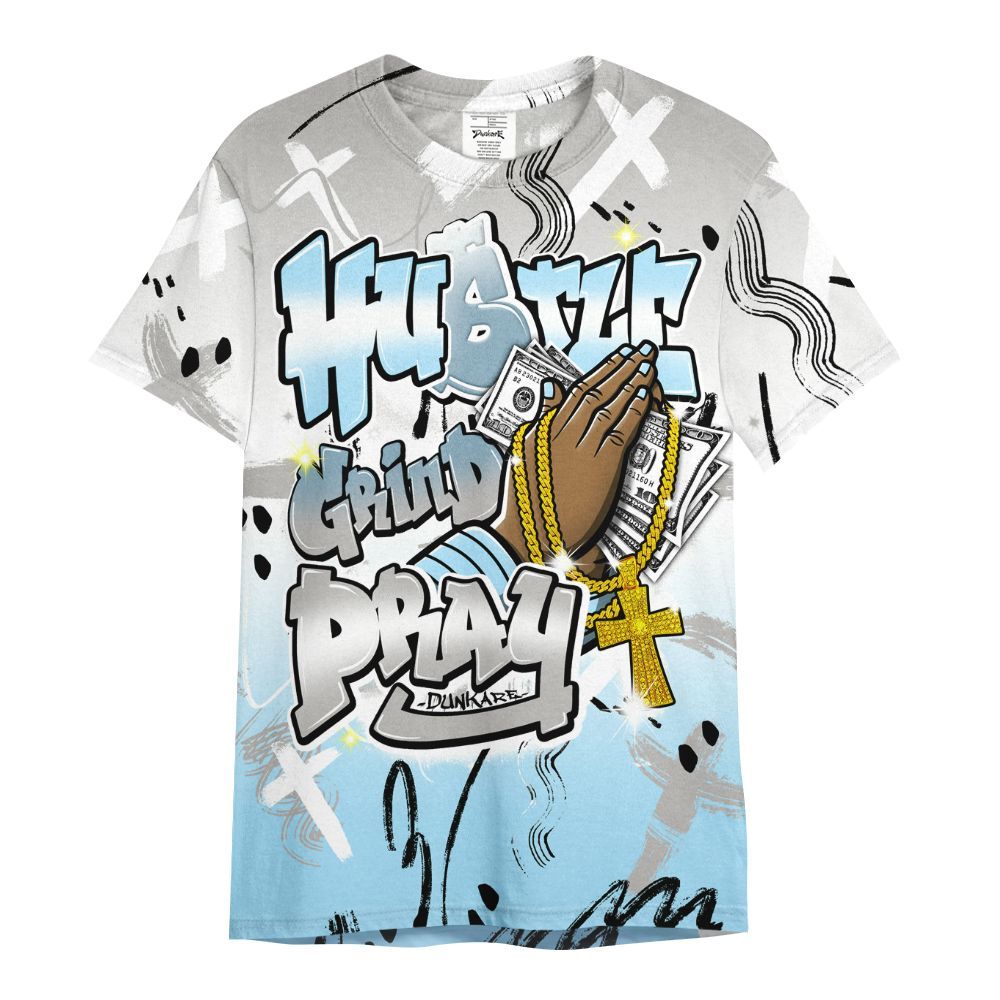 Shirt To Match Retro SoleFly 13s - Money Hustle Grind Pray All Over Print