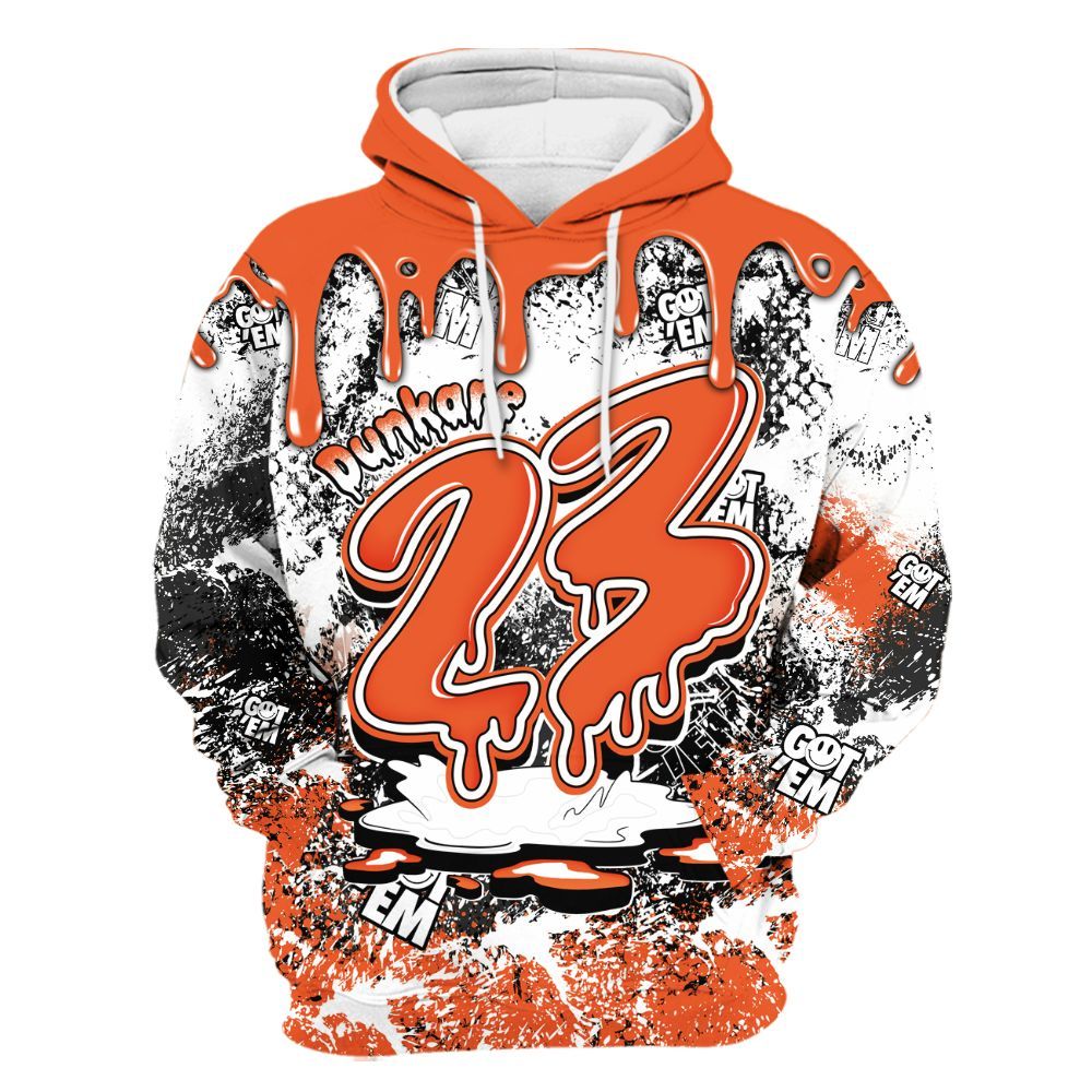 Hoodie To Match Retro High OG Shattered Backboard 1s - Dripping 23 Drip All Over Print