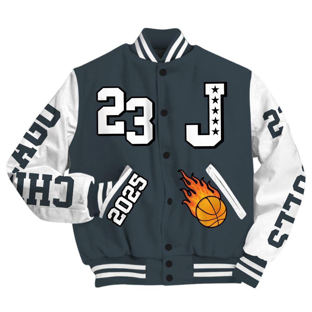 Varsity Jacket To Match Air Max Sunder Gore Tex Black - Chicago 23 Basketball All Over Print
