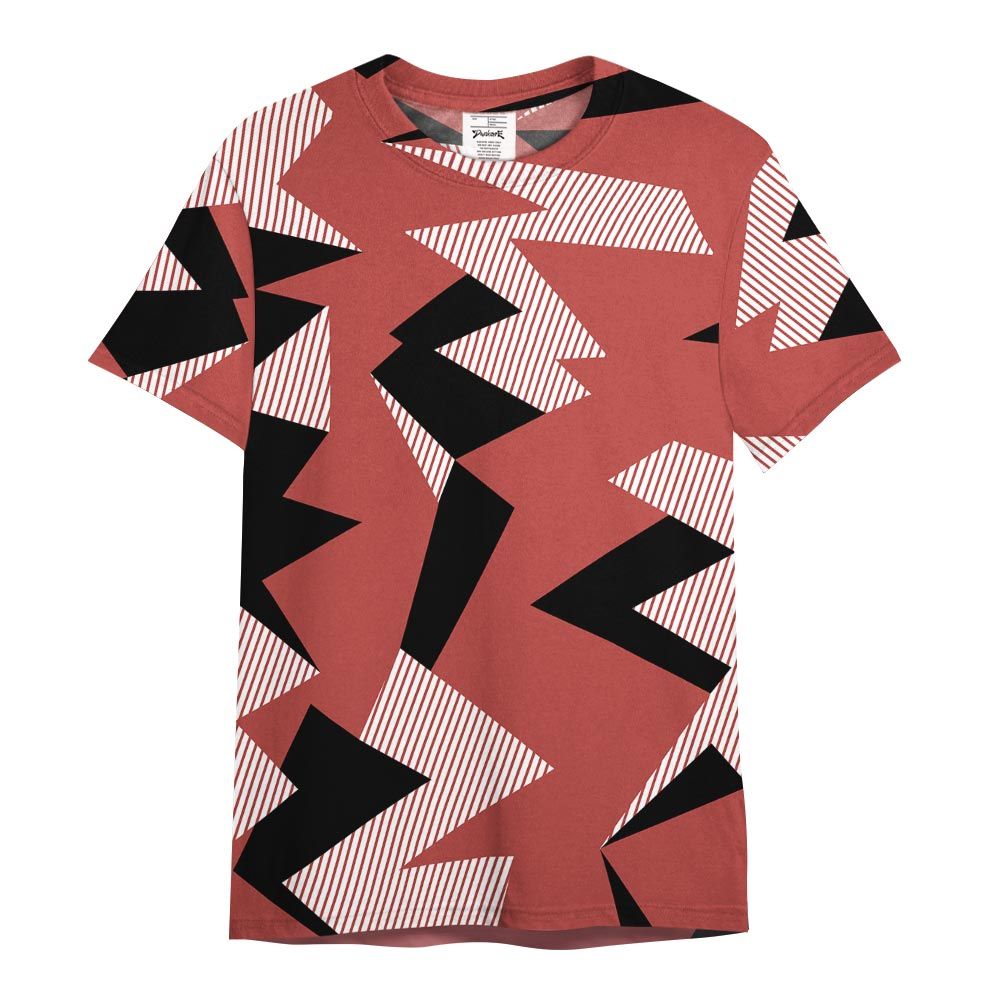 Shirt To Match Dune Red 13s - Geometric Camouflage Pattern Shirt Outfit