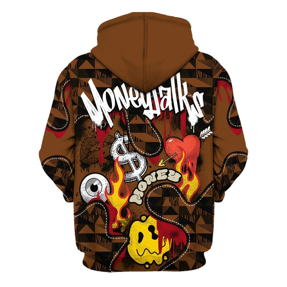 Hoodie To Match Archaeo Brown 5s - 23 Smile Burning Heart All Over Print