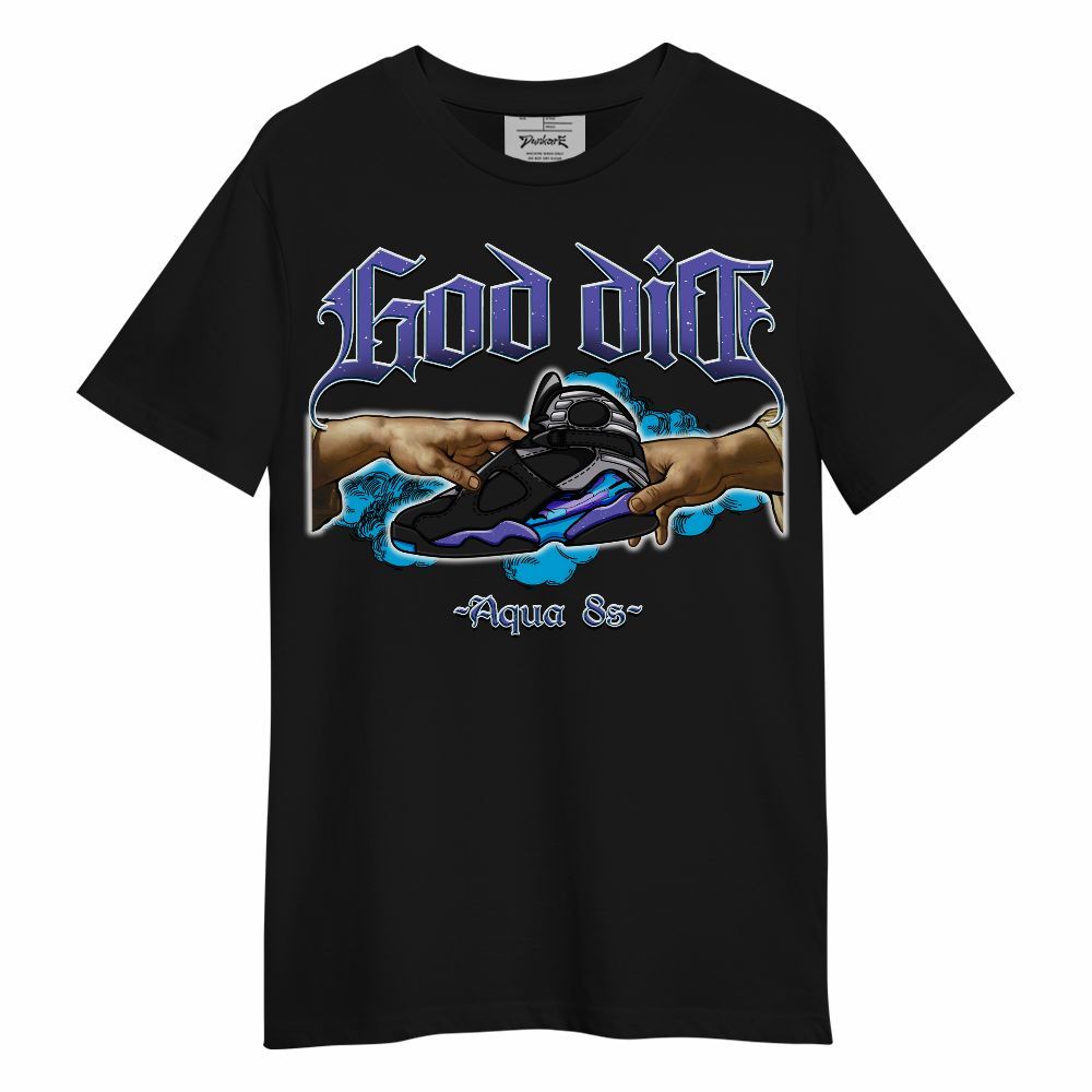 Shirt To Match Retro Aqua 8s - God Did Sneaker Graphic