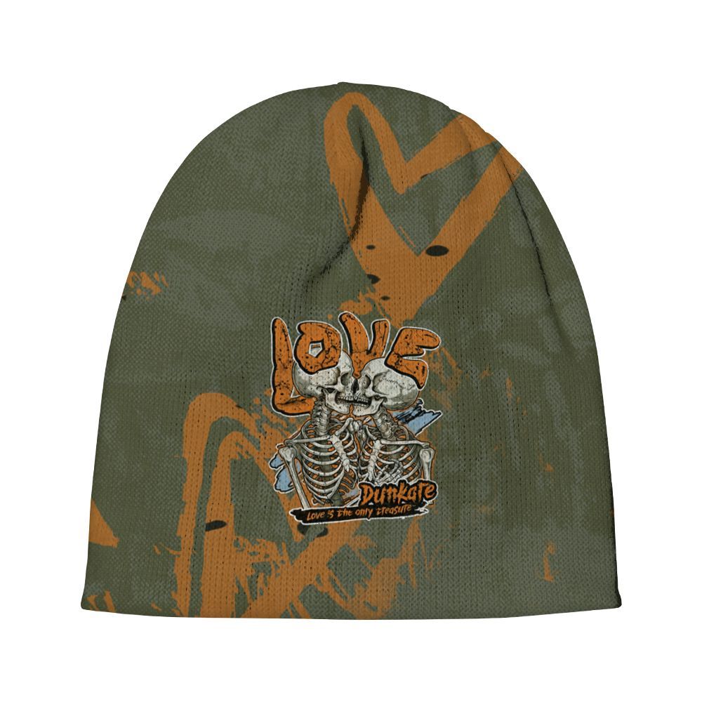 Beanie Hat To Match Olive 5s - Skull Love Graphic