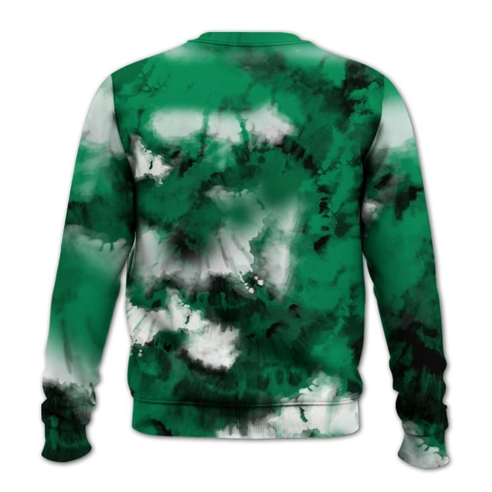 Sweatshirt To Match Mid Lucky Green 1s - God Blessed Tie Dye All Over Print