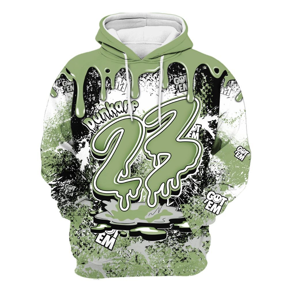 Hoodie To Match Oil Green 4s - Dripping 23 Drip All Over Print