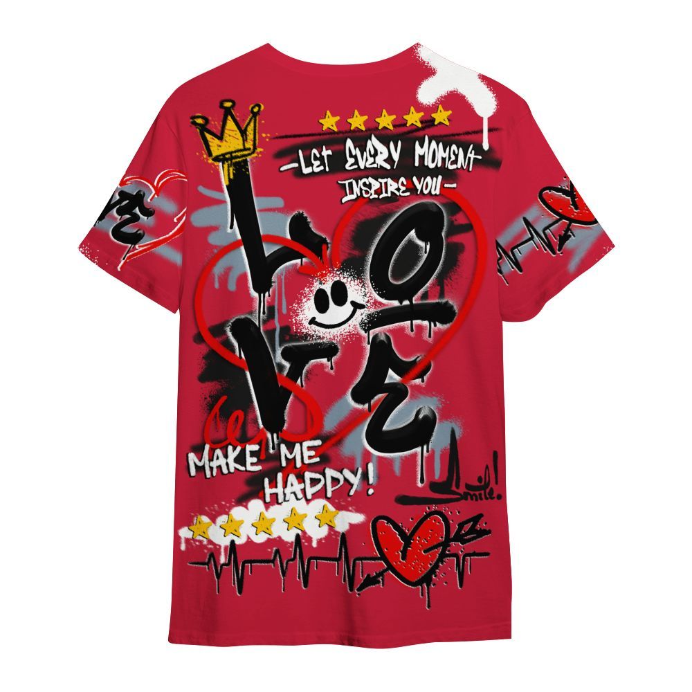 Shirt To Match Retro Infrared Salesman 6s - Happy Love Beats Graffiti Streetwear All Over Print