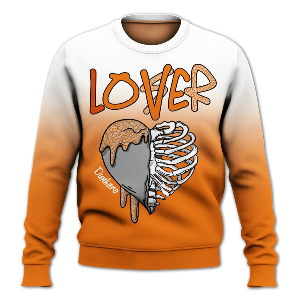 Sweatshirt To Match Orange Citrus 3s - Loser Lover Dripping All Over Print