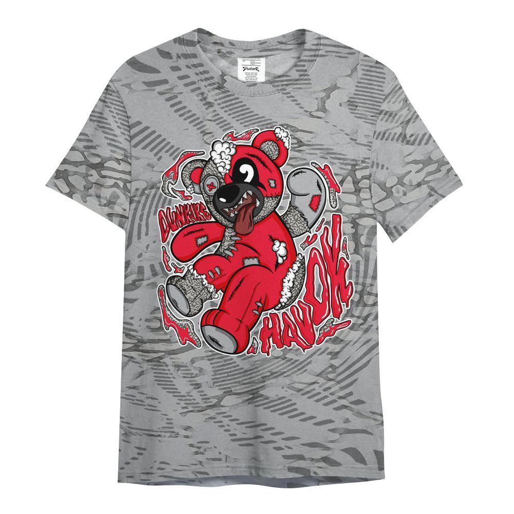 Shirt To Match Black Cement 3s - Havok Bear All Over Print