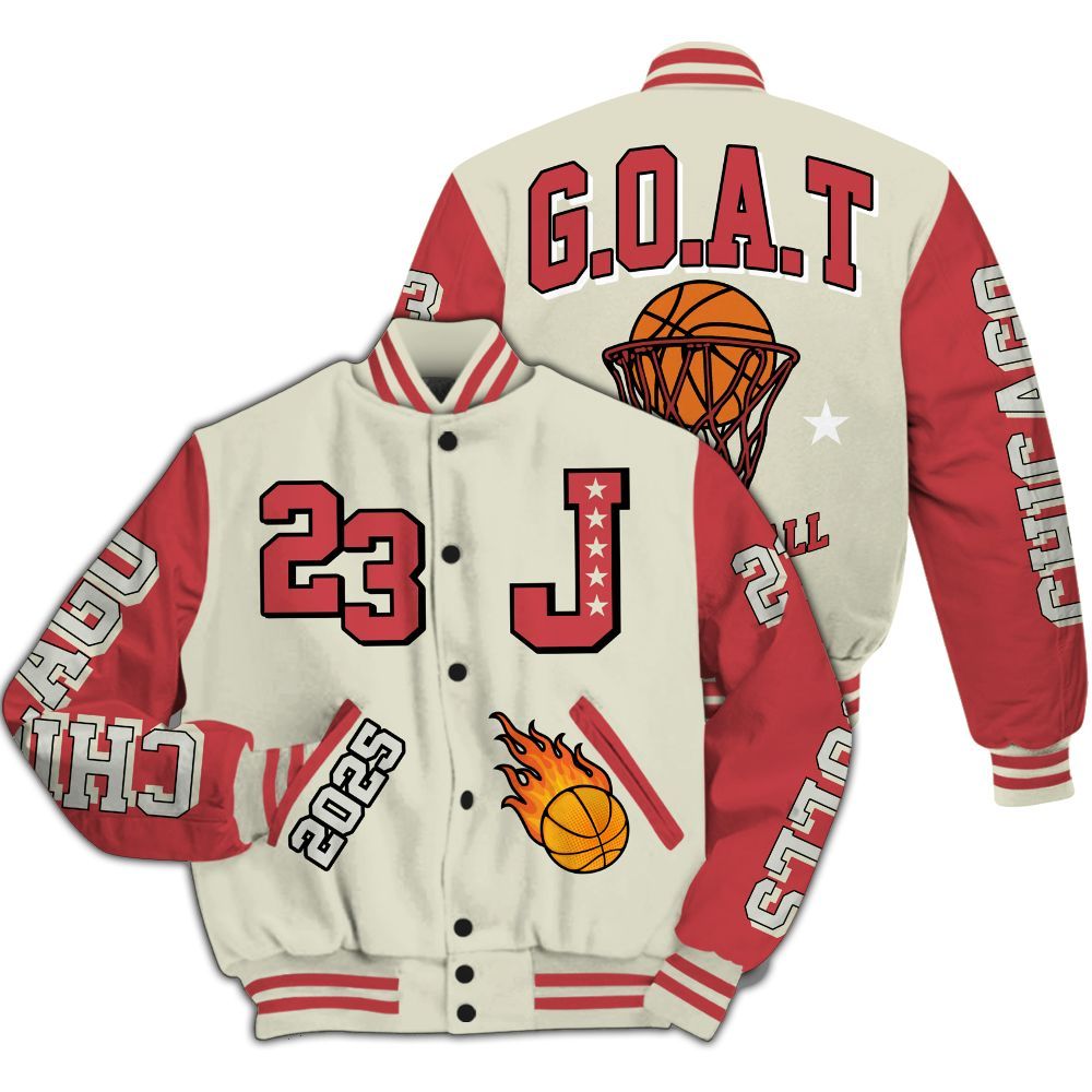 Varsity Jacket To Match Valentine's Day 2026 4s - Chicago 23 Basketball All Over Print