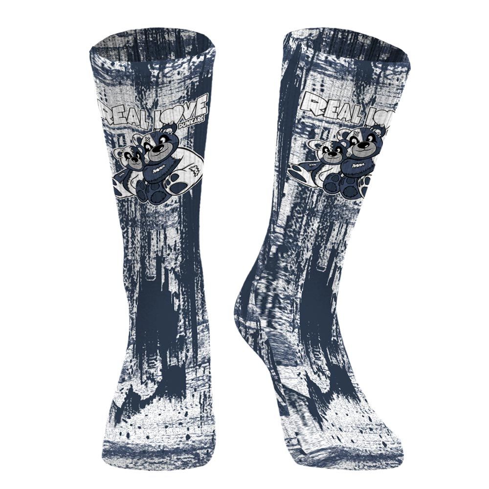 Sock To Match Low Diffused Blue 11s - Sincere Fondness Bear Graphic Unisex