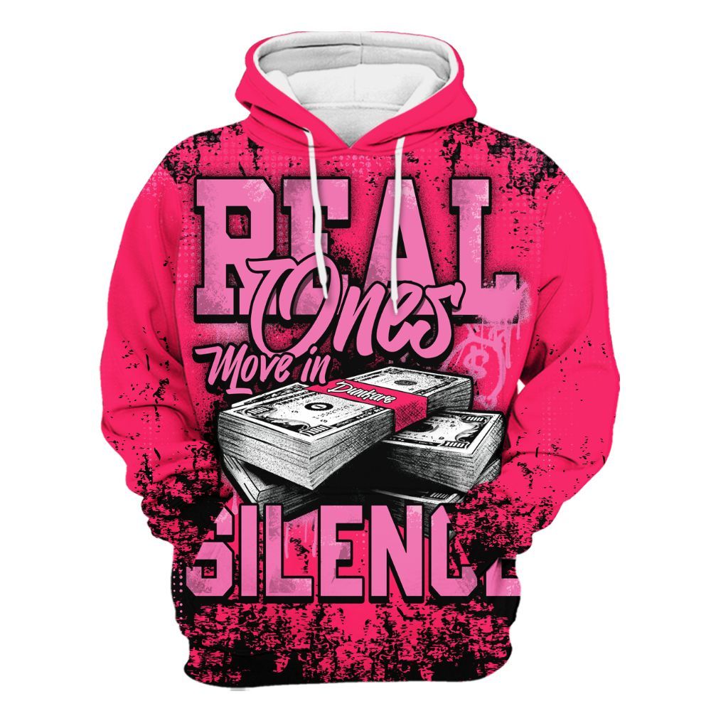 Hoodie To Match Air VaporMax Plus Triple Pink - Move In Silence Money Street Retro All Over Print