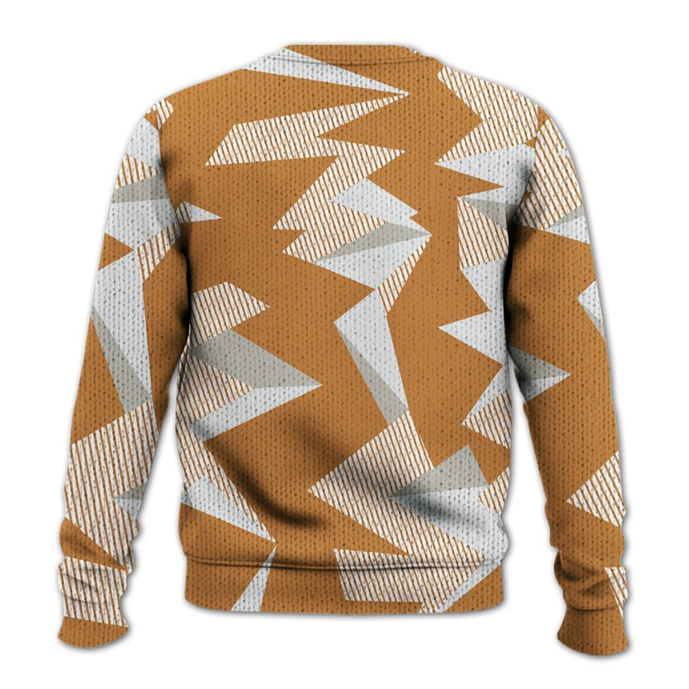 Knitted Sweater To Match Dunk Low Nature Wheat Suede - Geometric Camouflage Pattern
