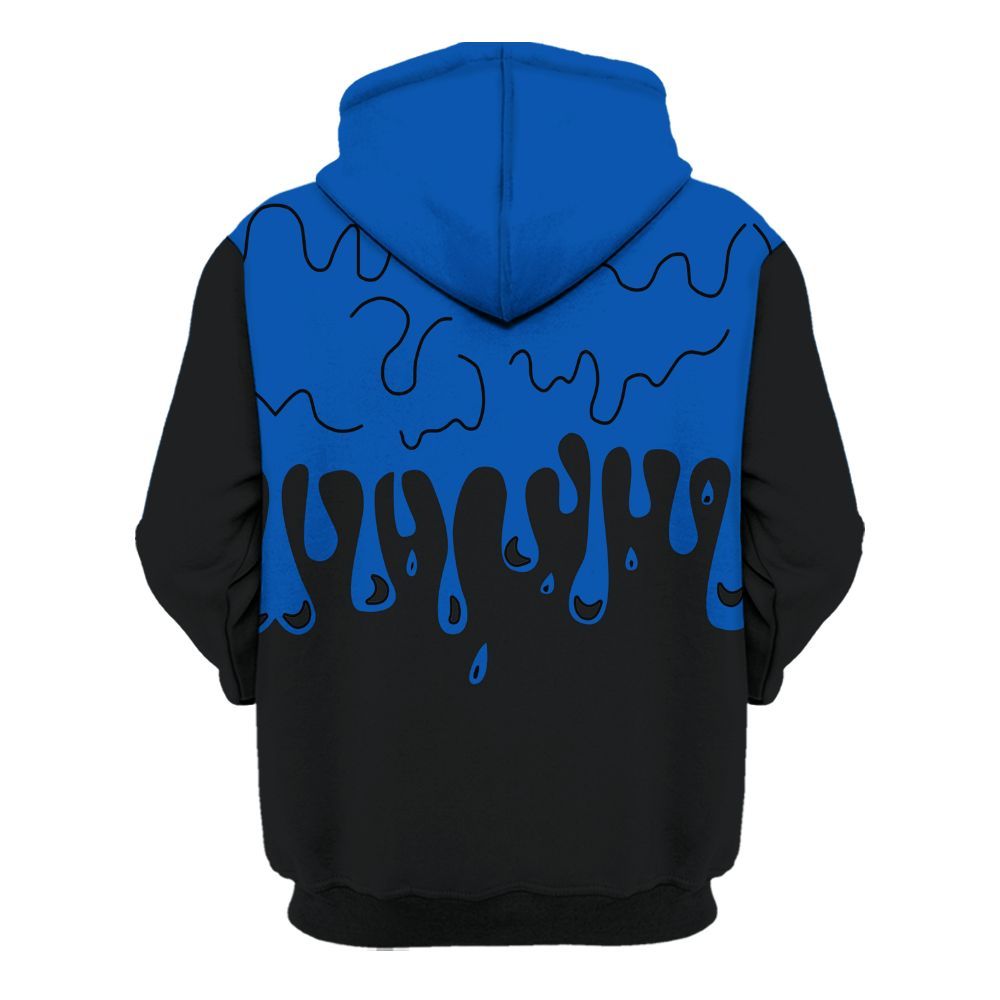 Hoodie To Match Racer Blue 5s - Snake Trust No One Drip All Over Print