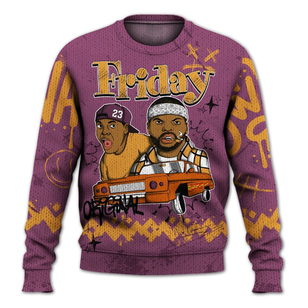 Knitted Sweater To Match High OG Brotherhood 1s - Friday Sneaker Crayon