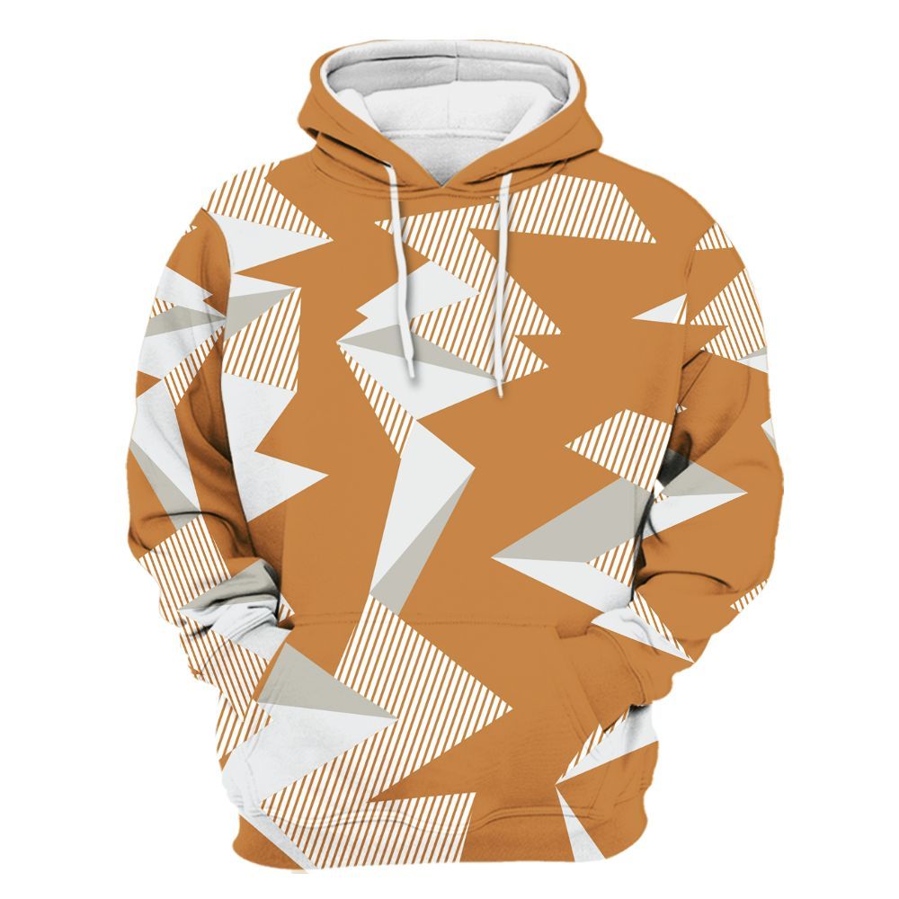 Hoodie To Match Dunk Low Nature Wheat Suede - Geometric Camouflage Pattern All Over Print