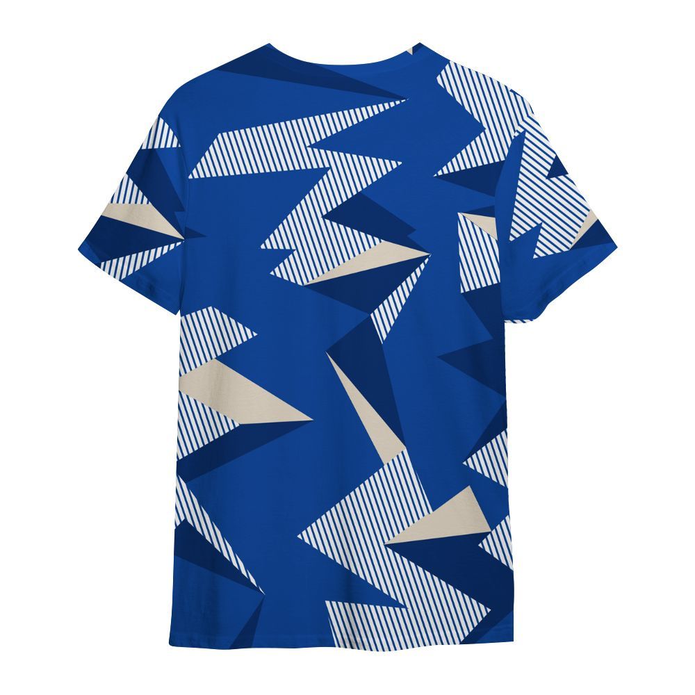 Shirt To Match Low Game Royal 1s - Geometric Camouflage Pattern All Over Print